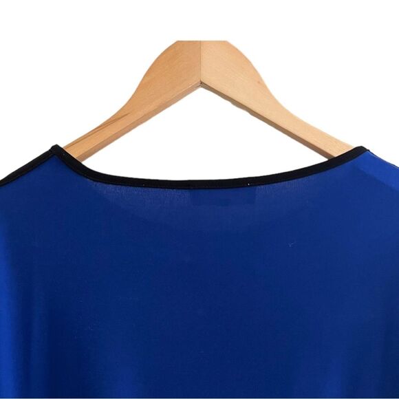 Two by Vince Camuto Ladies' Tie Sleeve Top (Goddess Blue/Black) Sz XS - Picture 7 of 11